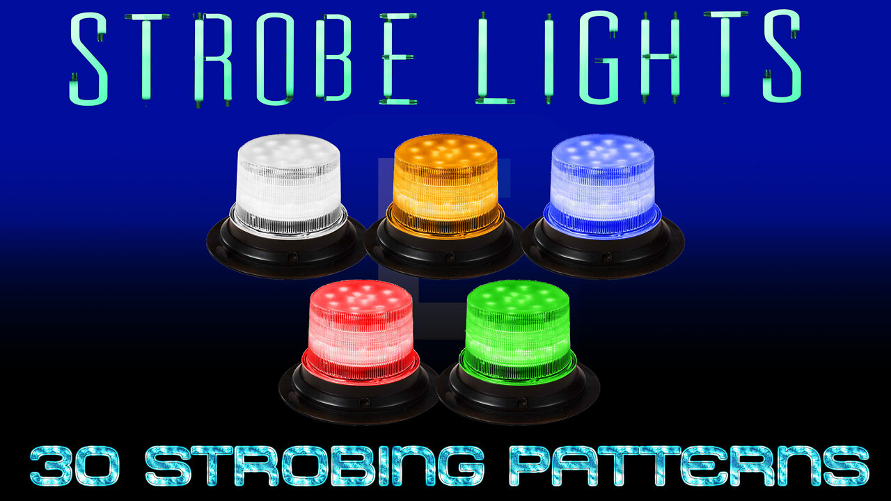 Industrial Strobe Lights with 30 Flashing Patterns, Day/Night Sensor