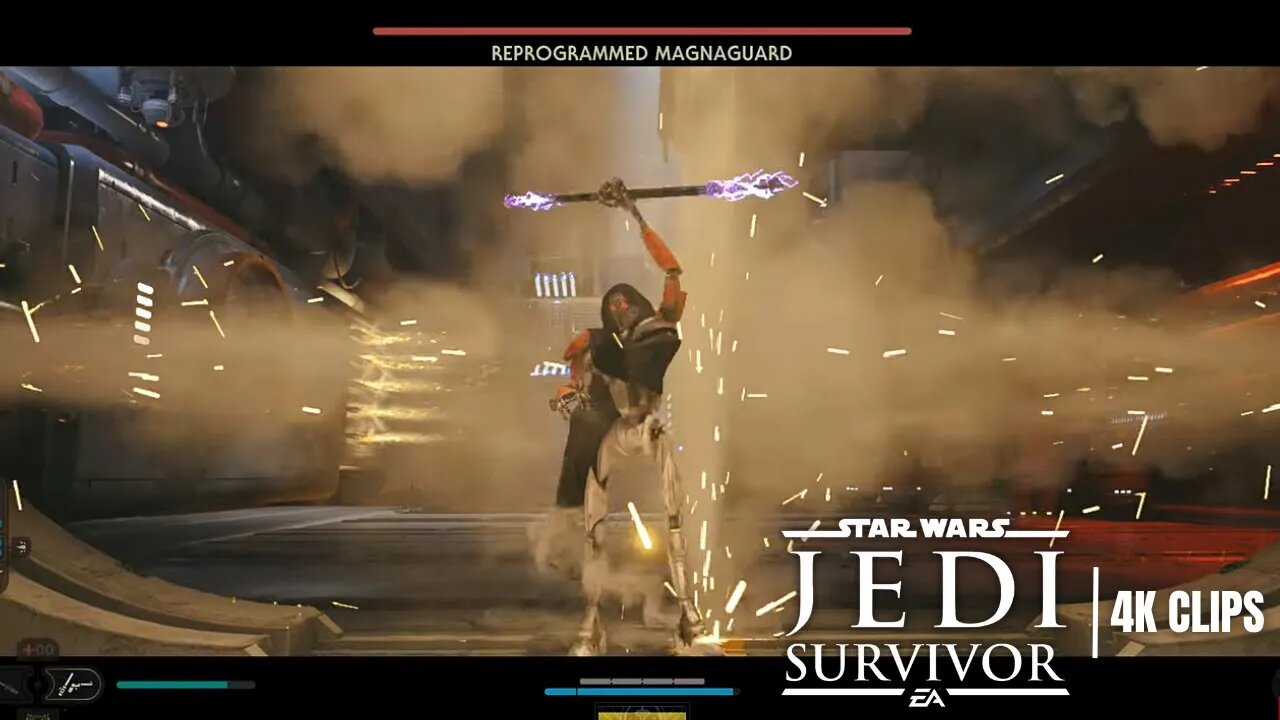 Cal Kestis Vs Reprogrammed Magnaguard Boss Fight | Star Wars Jedi: Survivor 4K Clips