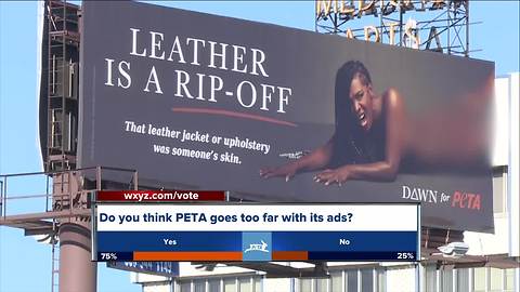 PETA posts controversial anti-leather billboard in Detroit