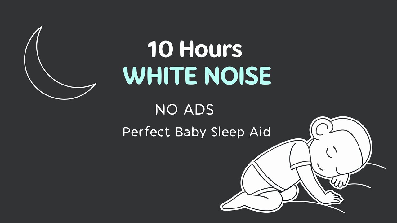 White Noise - Black Screen - No Ads - 10 hours - Perfect Baby Sleep Aid