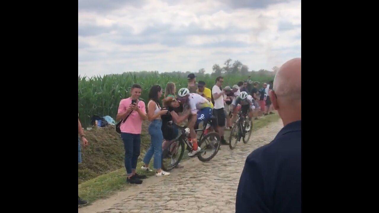 Oblivious Fan Causes Tour De France Crash, Leaves Biker With Broken Neck