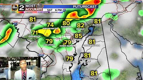 Showers & Storms Return to Maryland