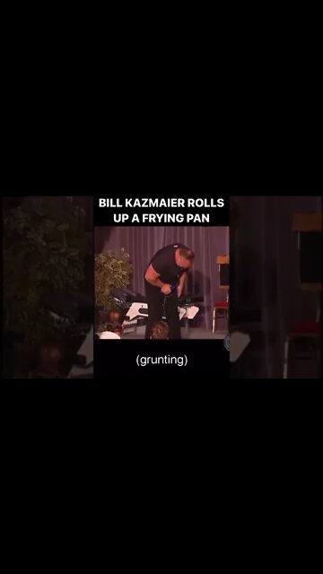 Bill Kazmaier Rolls Up A Frying Pan With ONE HAND😨