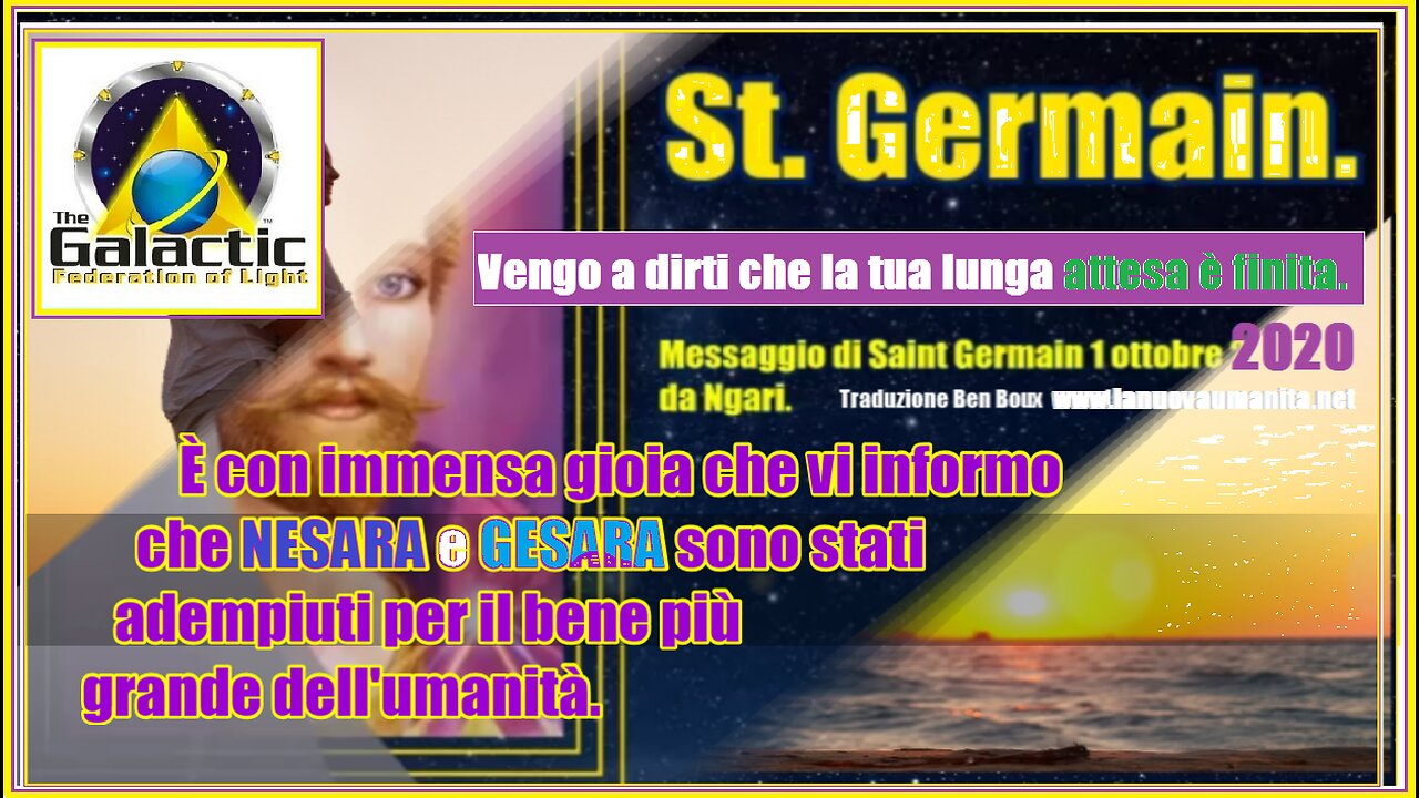 St. Germain. Vengo a dirti che la tua lunga attesa è finita.