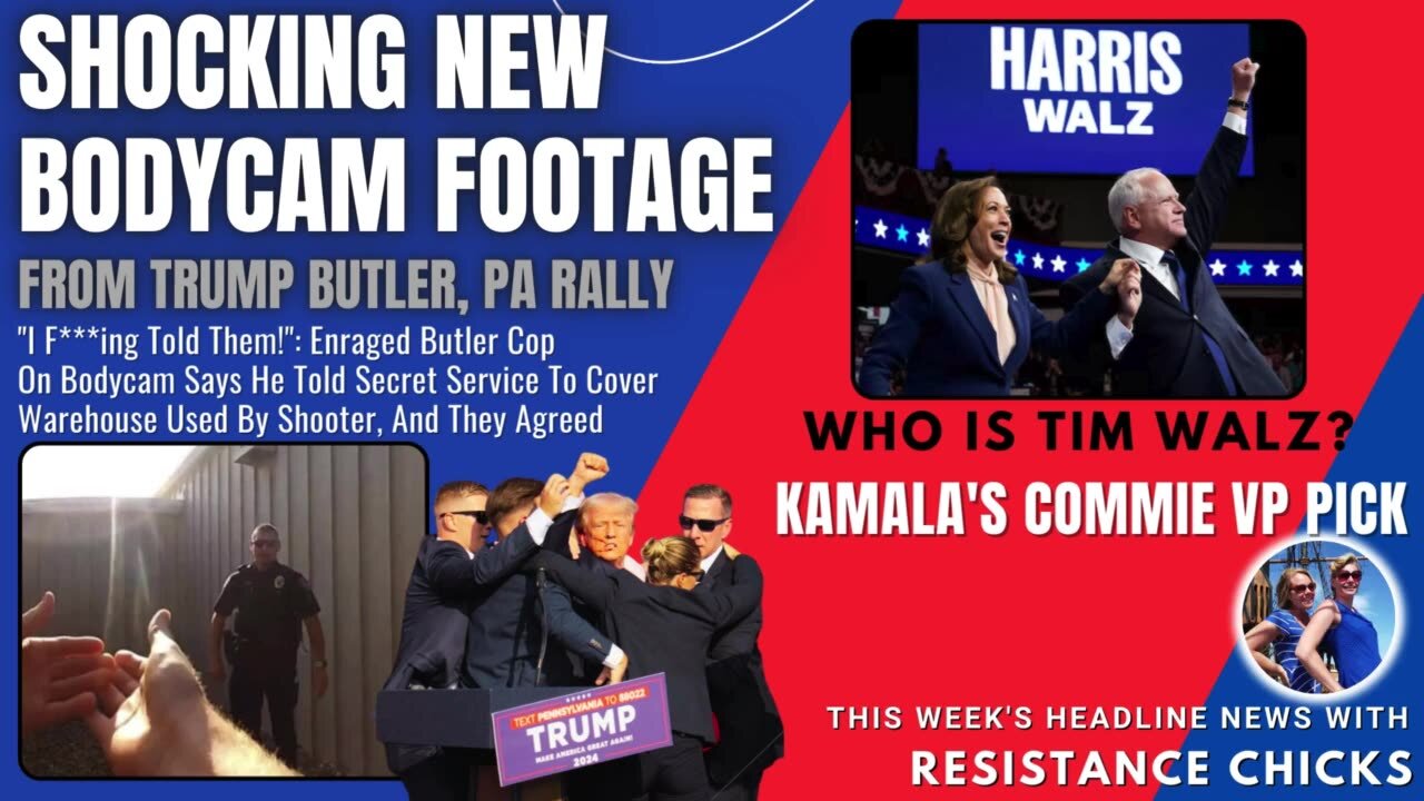 Shocking New Bodycam Footage From Rally - Who is Tim Walz? Kamala Commie VP Pick 8/9/24