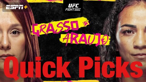 UFC Fight Night Grasso Vs Araujo Quick Pick Prediction