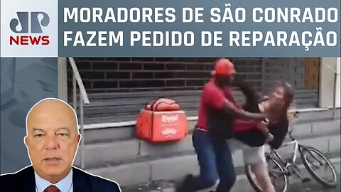 Grupo protesta contra ex-atleta por agressão a entregador; Roberto Motta comenta