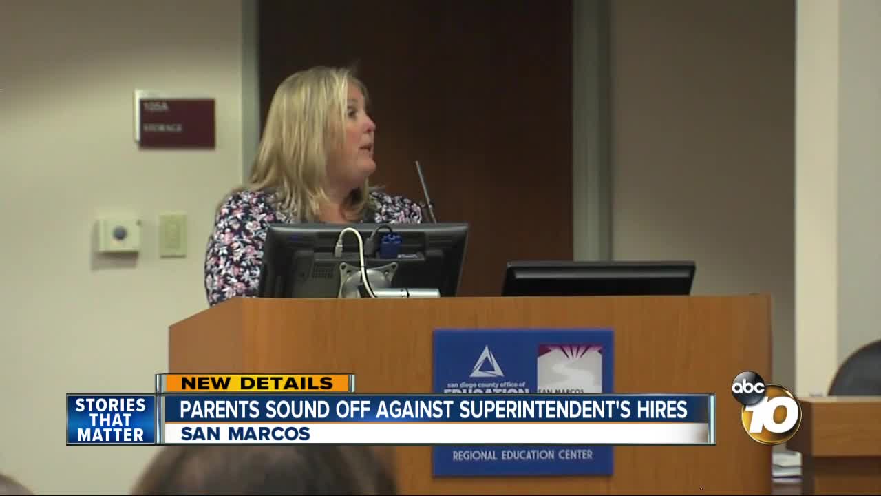 Parents sound off against superintendent's hires