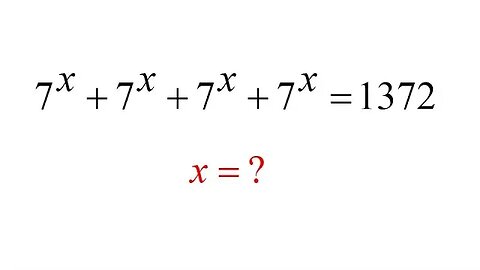 សមីការអិចស្ប៉ូណង់ស្យែល| A nice exponential equation