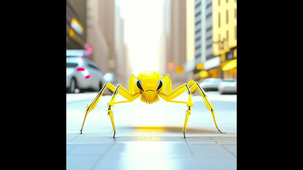 a dancing spider in the street created in GENMO AND LEAPIX CONVERTOR #3dmotion #digital #socialmedia