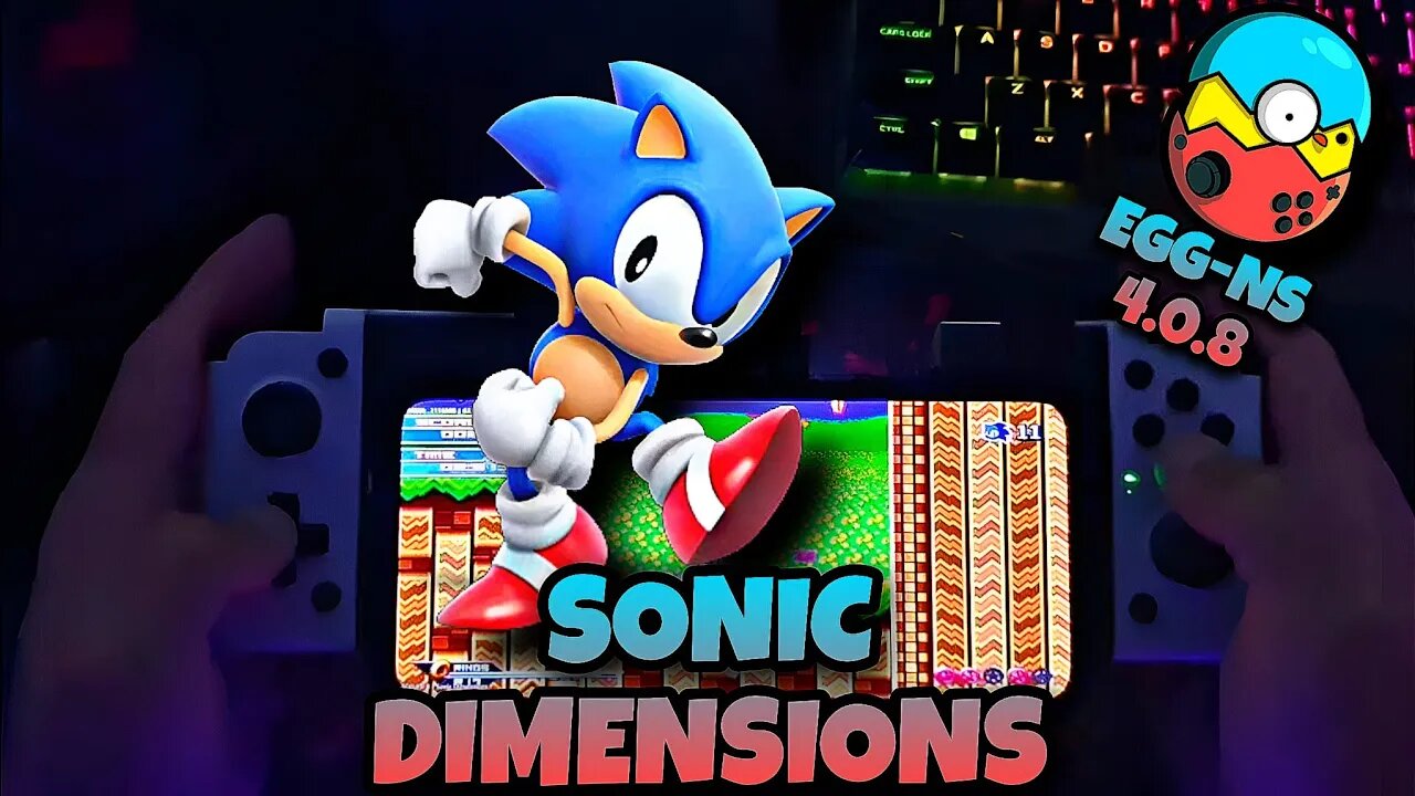 SONIC DIMENSIONS - Game Play no Egg NS emulator Switch Android 4.0.8 SD888+/8GB