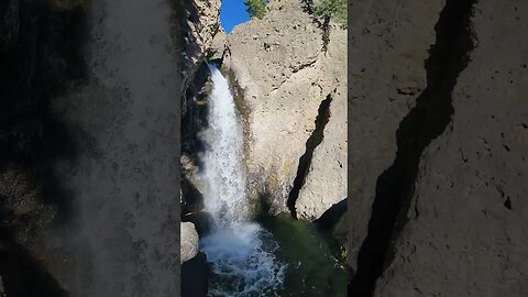 Waterfall Inside Giant Volcano #short