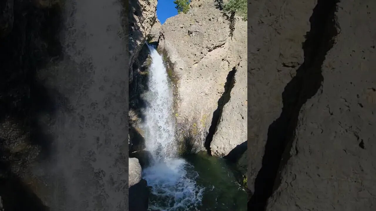 Waterfall Inside Giant Volcano #short