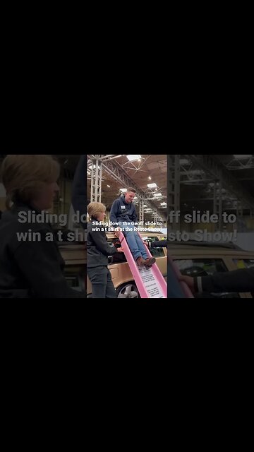 Sliding down a Volvo #volvo #restoshow #classiccars