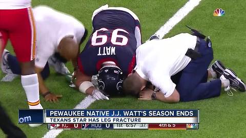 J.J. Watt breaks leg, out for season