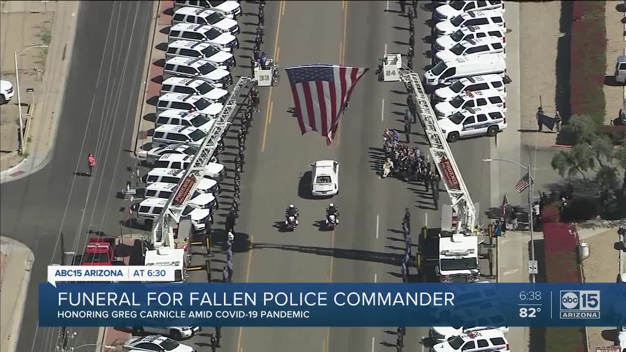 Phoenix PD Commander Greg Carnicle honored after line of duty death