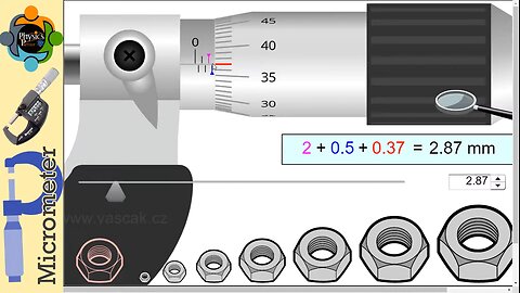 Micrometer screw gauge use to measure small length accuracy 0.01mm