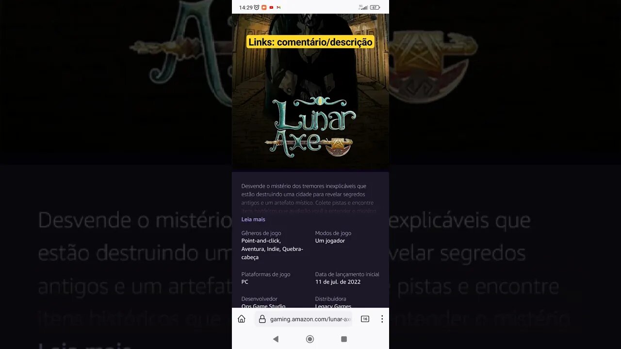 Lunar Axe - Grátis na Prime Gaming Amazon