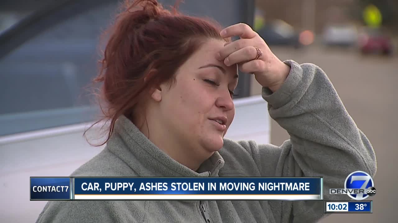 Car, puppy and ashes stolen from family moving across the country who made stop in Arvada