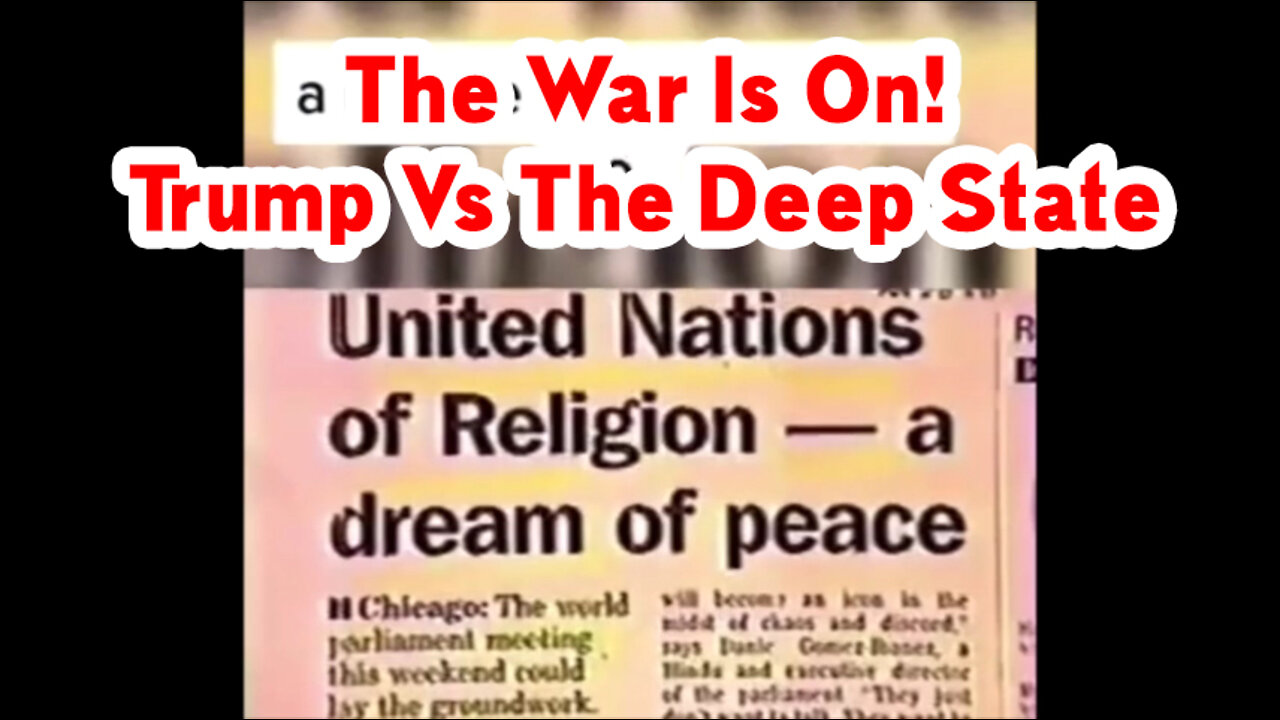 WARNING! The War Is On! Trump vs The Deep State!.