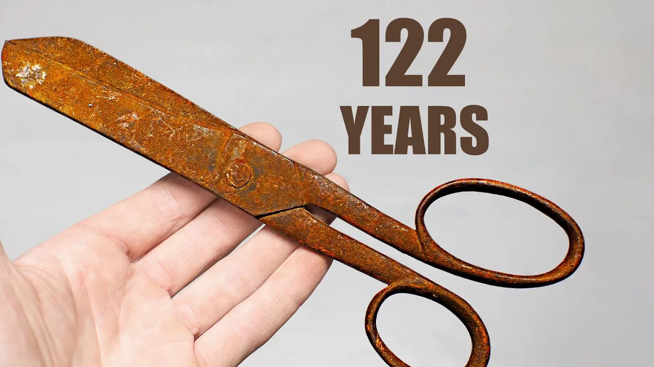 Rusty Antique Scissors Restoration And Sharpened