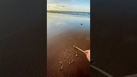 Writing on the beach 🏖