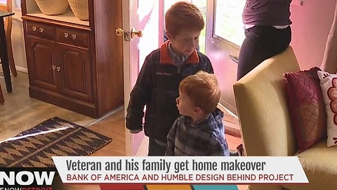 Veteran and family get home makerover