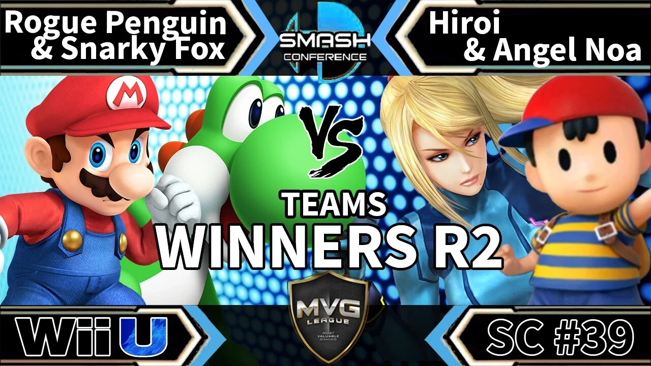 Rogue Penguin & Snarky Fox vs. Hiroi & Angel Noa - Teams SSB4 Winners R2 - Smash Conference 39