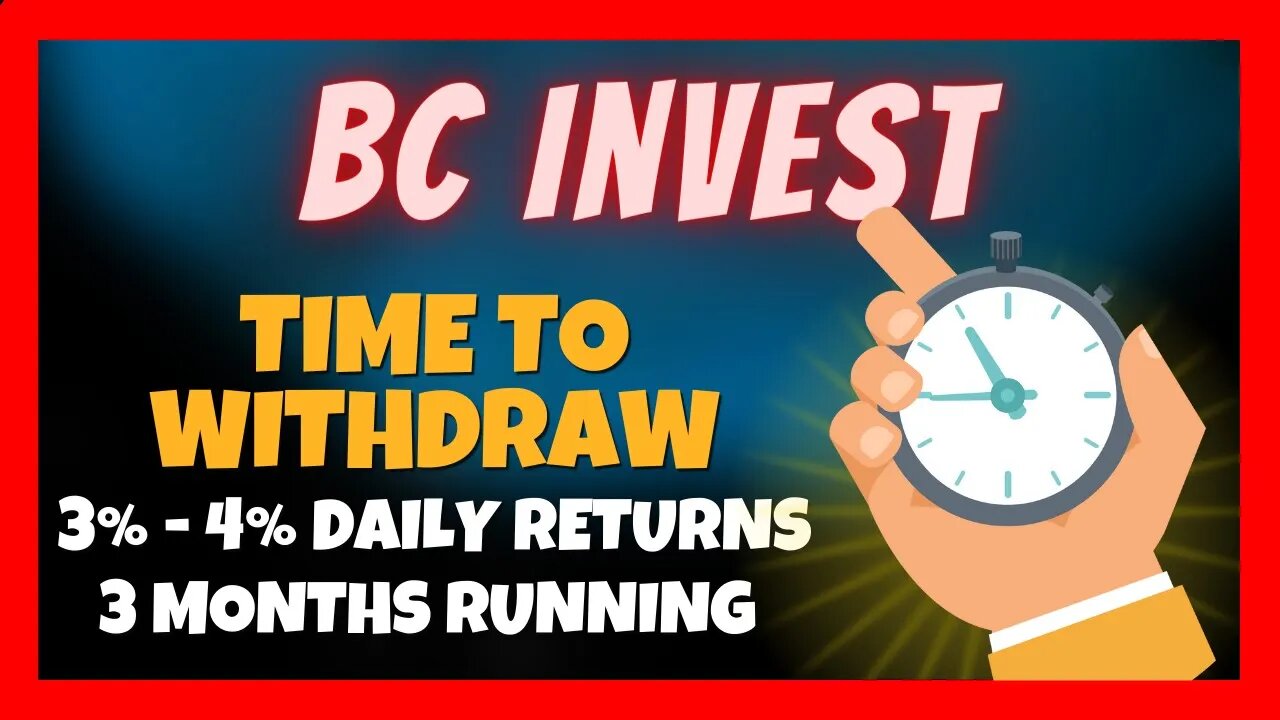 BC Invest Withdrawal ⏰ 3% or 4% In Daily Profits 💥 3 months Running 💥 Instant Payouts❓