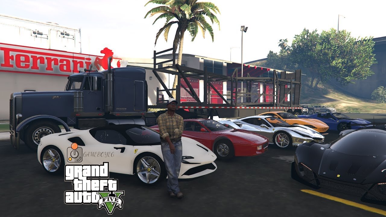 GTAVOL GTA V GTA 5 Real Life Mods Series Brand New Ferrari Dealership Los Santos Delivery ATS Day 18