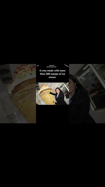 The tallest ice cream cone on record was over nine feet tall #icecream #shorts