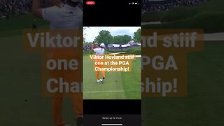 Viktor Hovland stiffs one at the PGA Championship! #pgachampionship #tomgillisgolf #viktorhovland