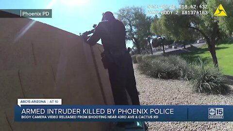 Body camera video shows moments leading up to death of man police say broke into a woman's PHX home