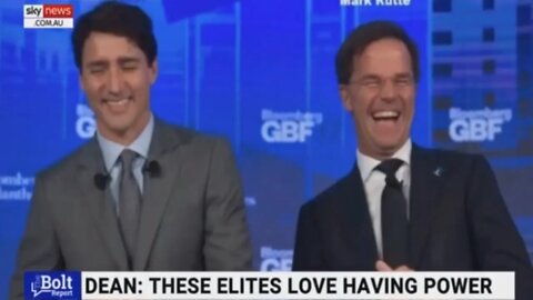 Mark Rutte and Justin Trudeau golden pinup boys for Klaus Schwab