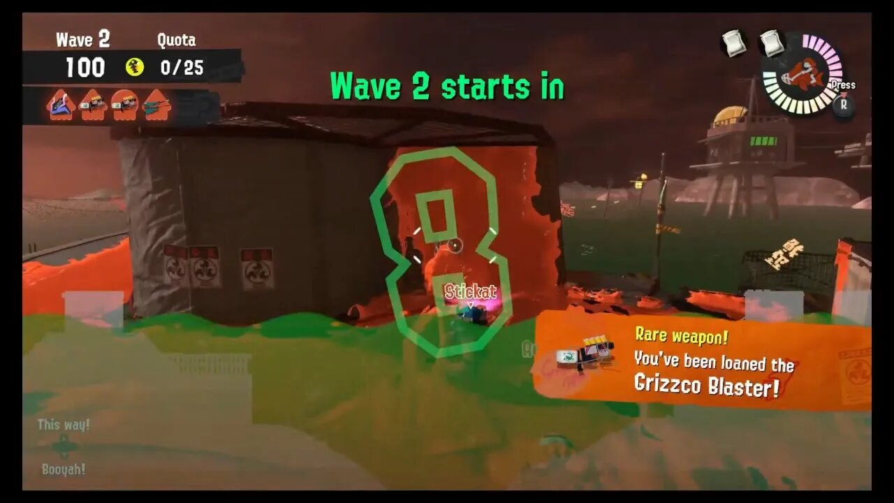 Splatoon 3 - Salmon Run Next Wave - Grizzco Blaster on Sockeye Station (Eggsecutive VP 200)