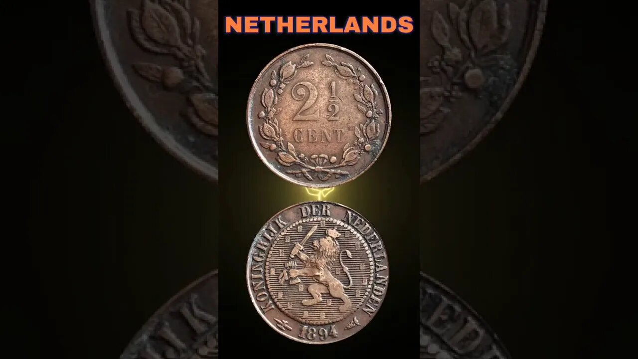 Netherlands 2½ cents 1894.#shorts #coinnotesz
