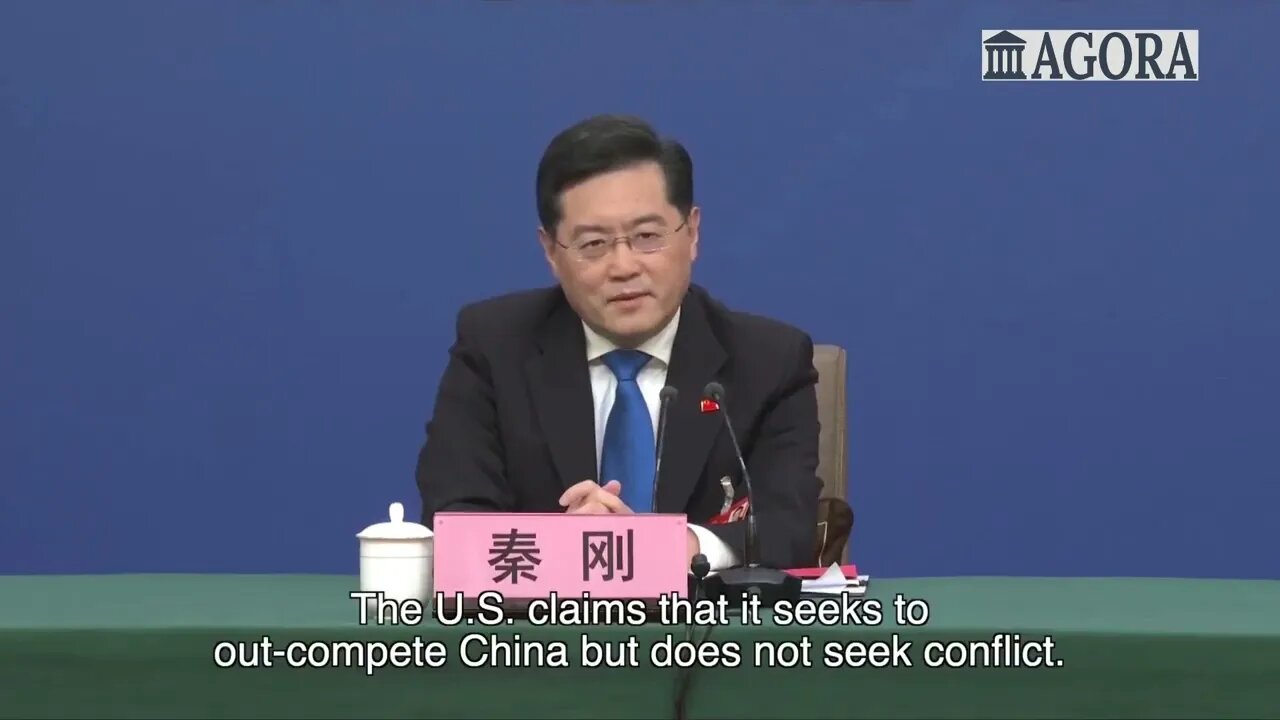 Chinese FM Qin Gang - We'll fall into conflict and confrontation unless the US puts on the breaks