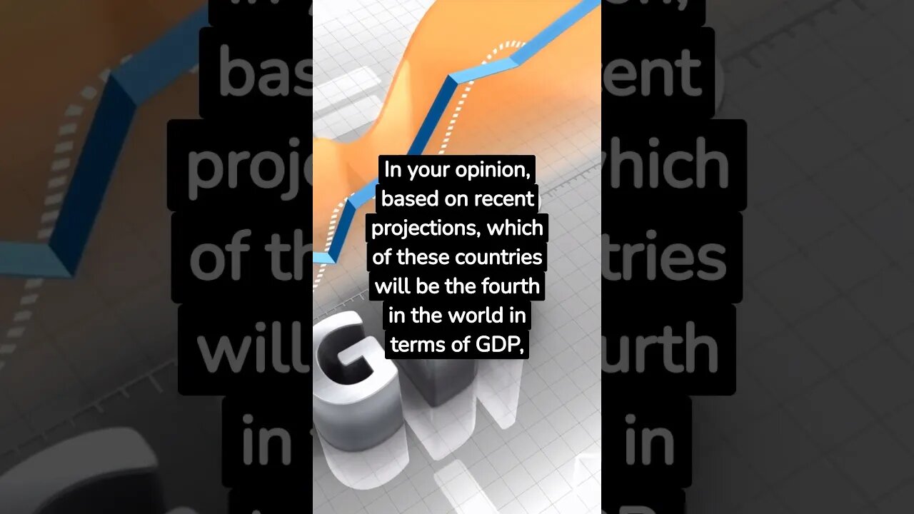 In your opinion, based on recent projections, which of these countries will be the fourth in GDP