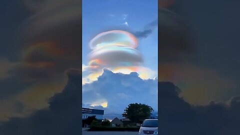 Beautiful Iridescence in Thailand skies Rainbow Ship #UFO Sighting (First Contact)