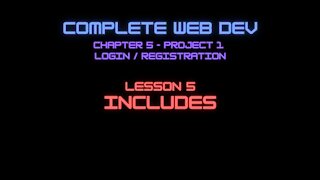 Complete Web Developer Chapter 5 - Lesson 5 Includes