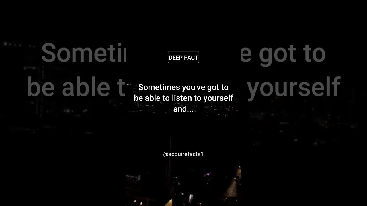 Sometimes you've got to be able to listen to yourself and... #shorts