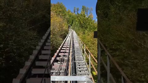 Harder Kulm Funicular! That steep 60 degree angle!