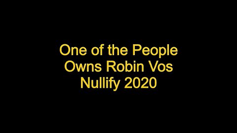 One of the People owns Wisconsin Representative Vos [Nullify 2020]