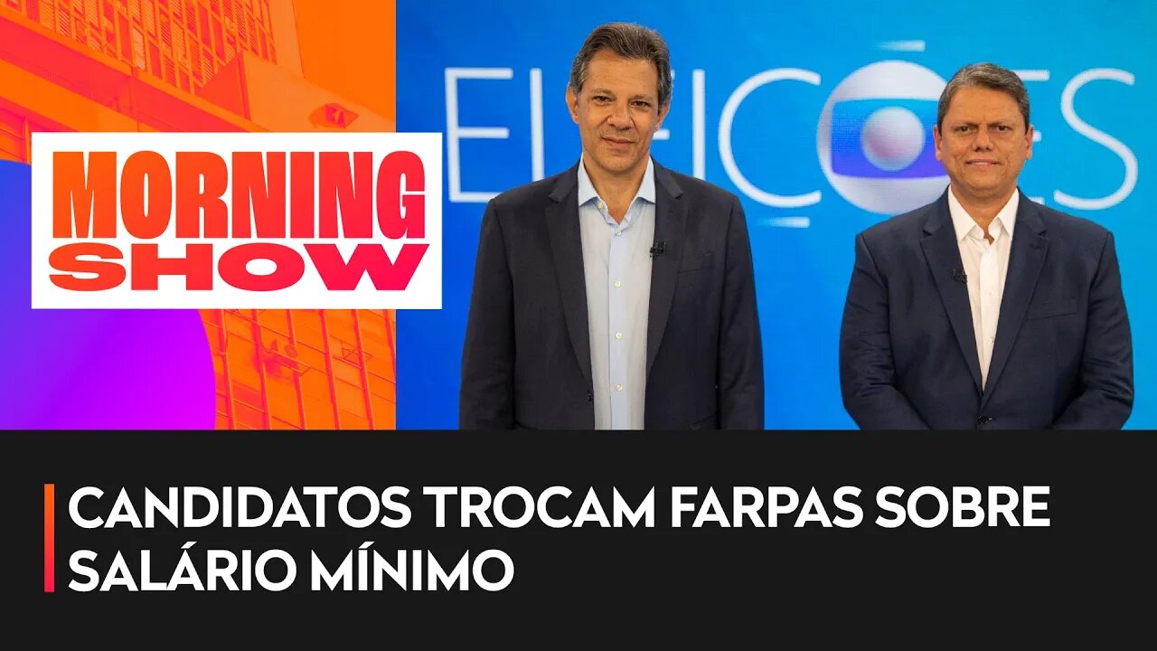 Haddad e Tarcísio fazem último debate na TV Globo