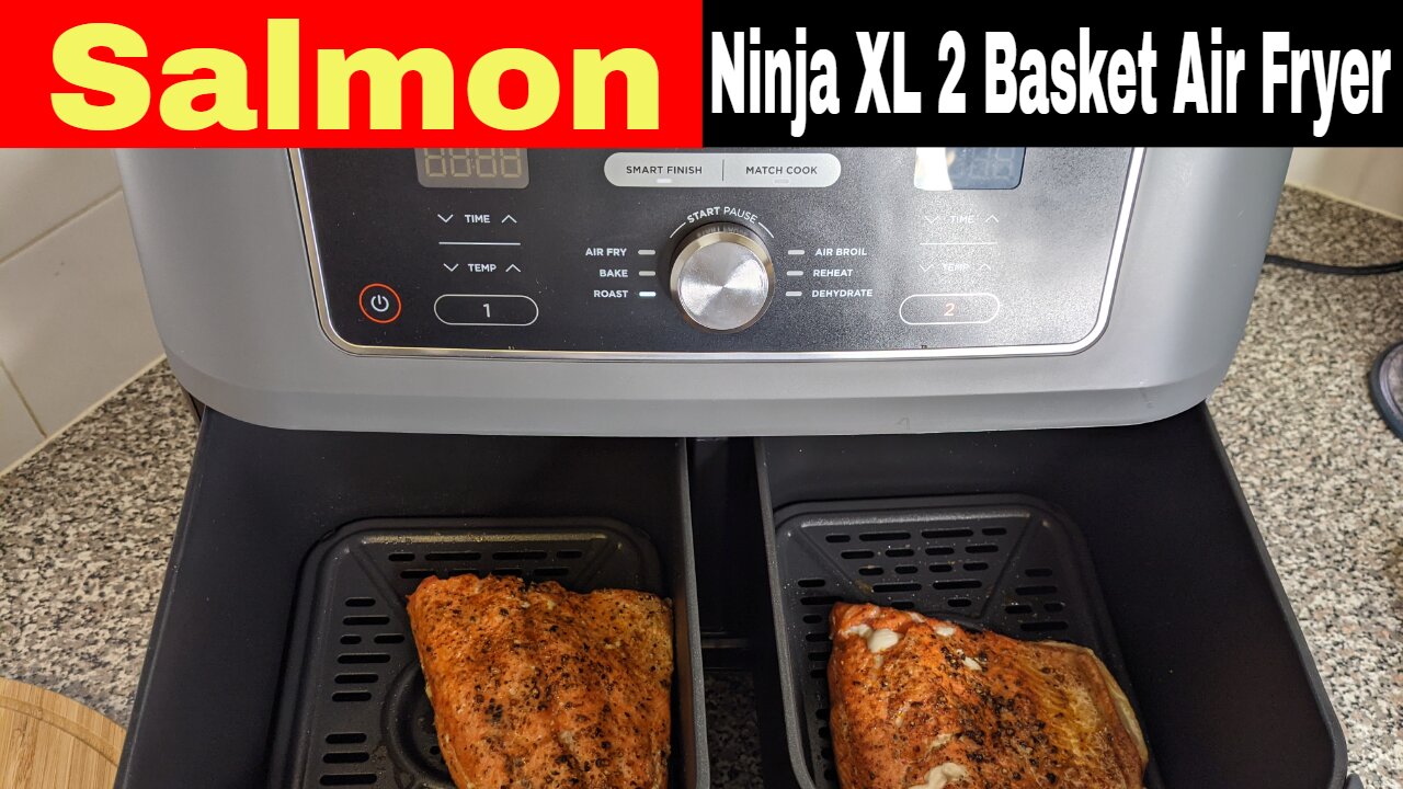 Salmon Fillet, Ninja Foodi XL 2 Basket Air Fryer Recipe