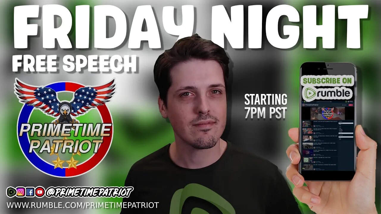 Join us at 7pm PST on Rumble for Free Speech Friday! - "The meaning of free speech"