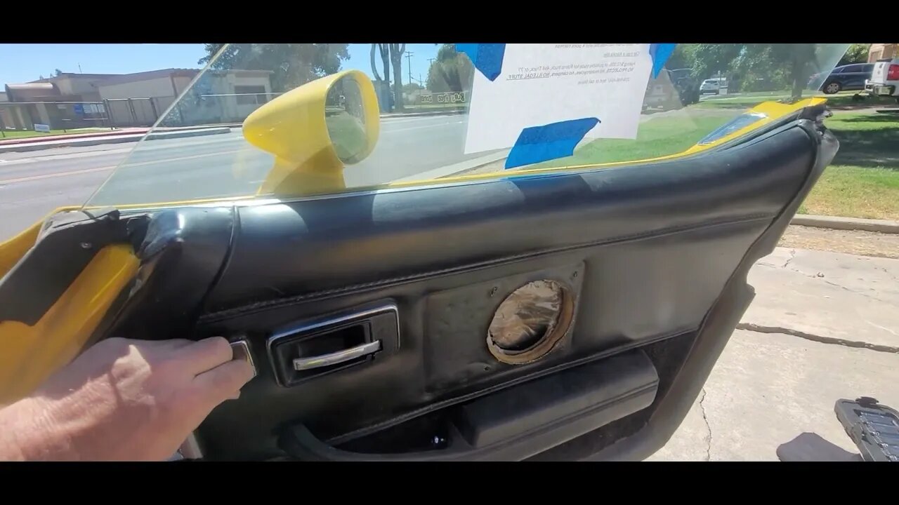 1980 Corvette C3 putting the door back together.