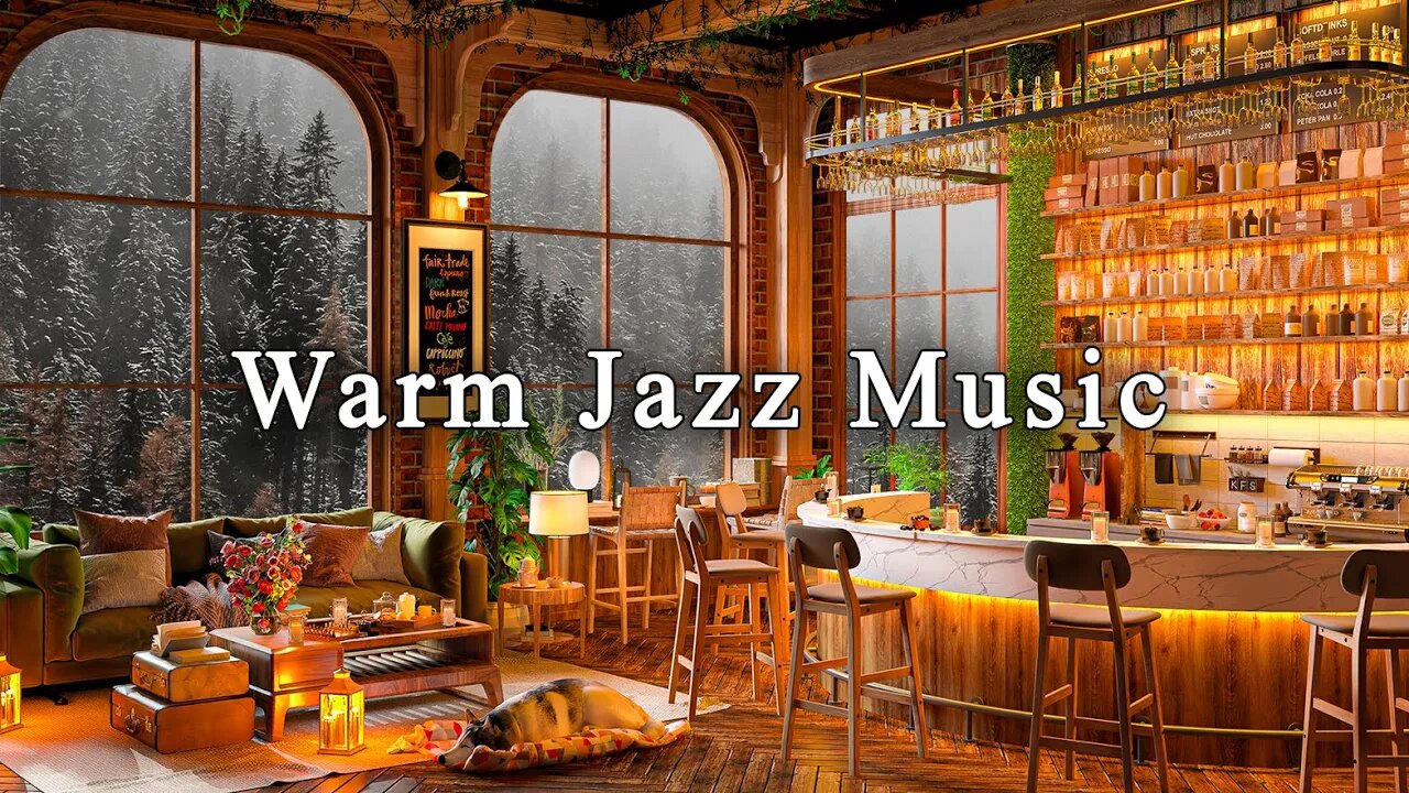 Warm Jazz Music for Studying, Work ☕ Cozy Coffee Shop Ambience ~ Relaxing Jazz Instrumental Music