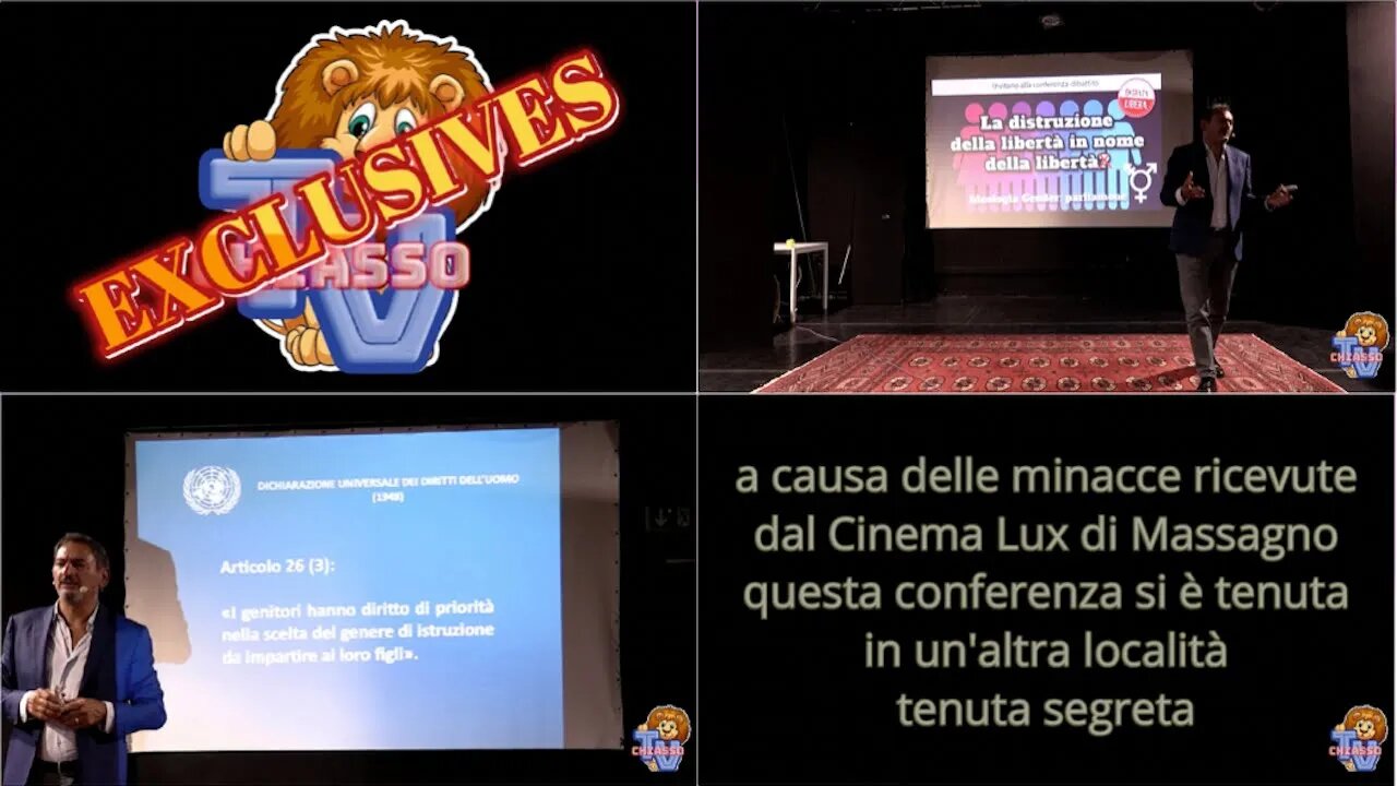 Conferenza annullata ma disponibile su Chiasso TV