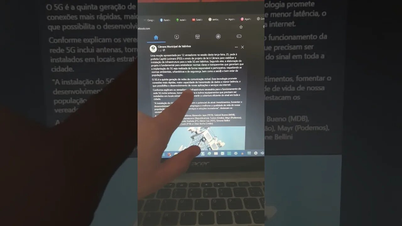 vereadores de Valinhos querem que a prefeita que nem corta grama implemente o 5G na cidade